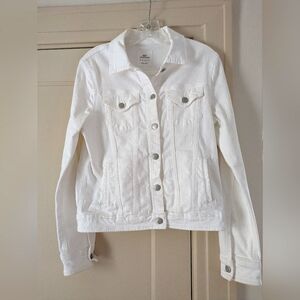 Vineyard Vines - women's white denim jacket - size small